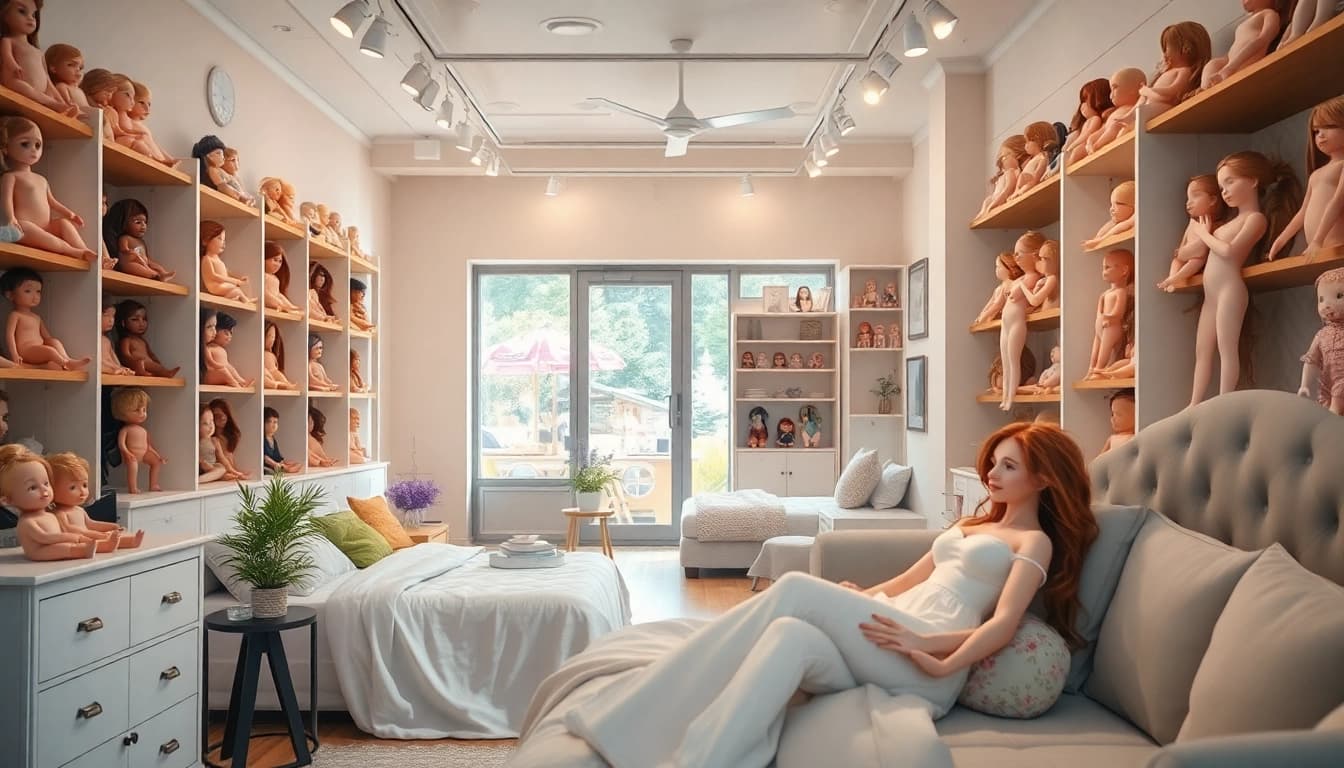 Erkunden Sie die Auswahl im silikon love doll store mit realistischen Details und einladender Atmosphäre.