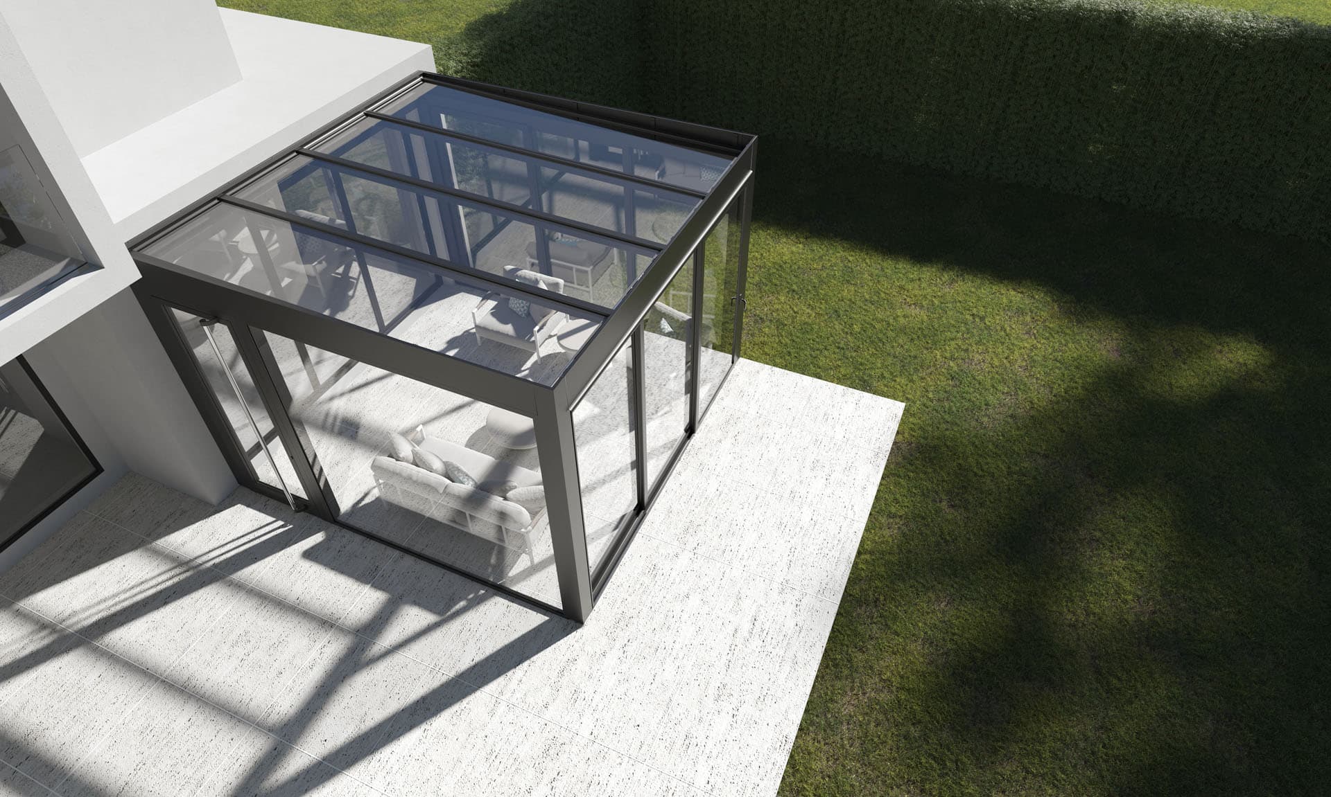 Glasbau West: Terrassenüberdachung Krefeld für jede Jahreszeit