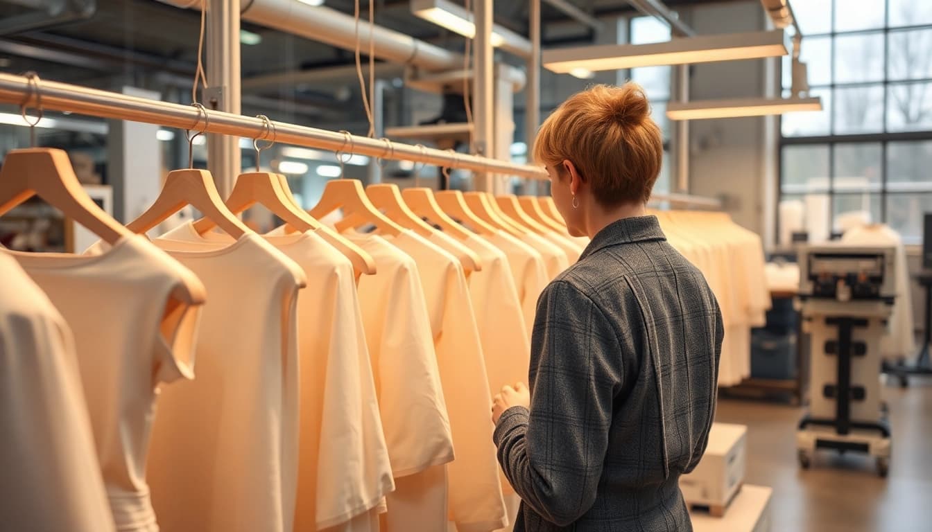 Hochwertige Kleiderbügel des deutschen Herstellers kleiderbügel in detailreicher Produktion, symbolisieren Qualität und Handwerkskunst.