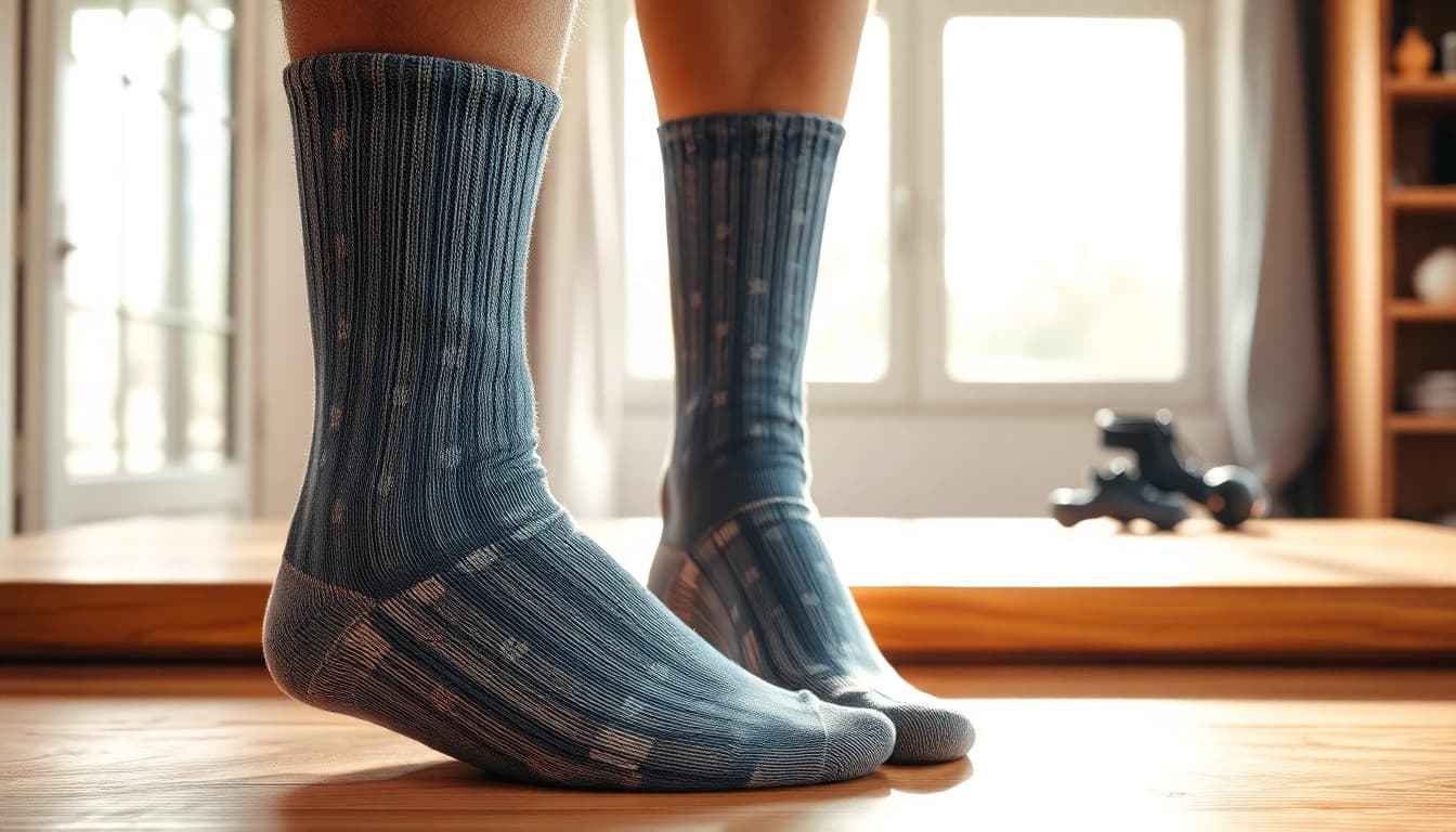 Entdecken Sie die komfortablen stasis socken mit speziellem Gewebe und verstärktem Design für Sport und Alltag.