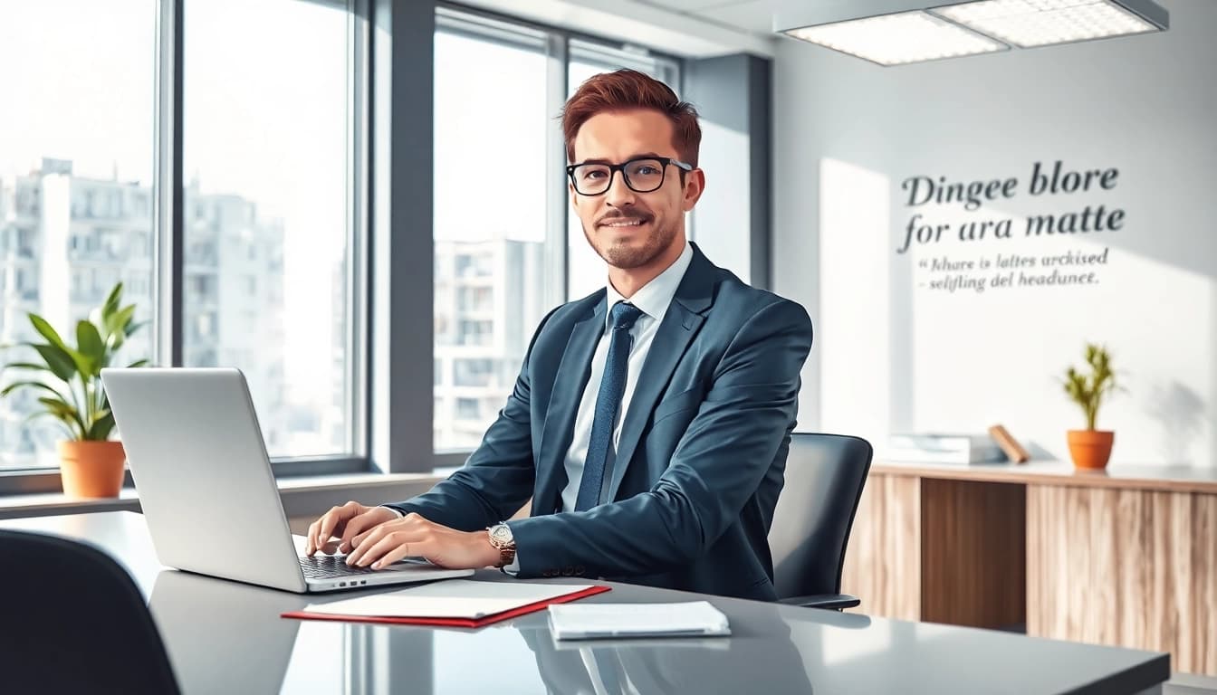 Headhunter Bielefeld arbeitet in modernem Büro, umtalentierte Fachkräfte zu rekrutieren.