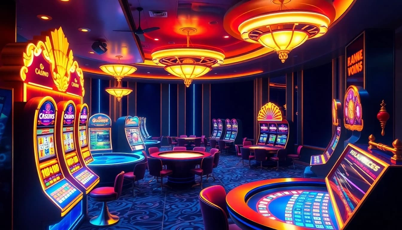 Experience the thrill of the best online casinos with vibrant gaming visuals.