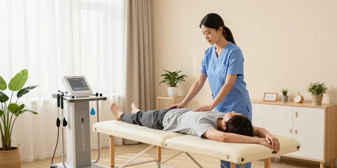 Physiotherapie in Hannover mit erfahrenem Therapeuten in moderner Praxis, helfend bei der Rehabilitation.