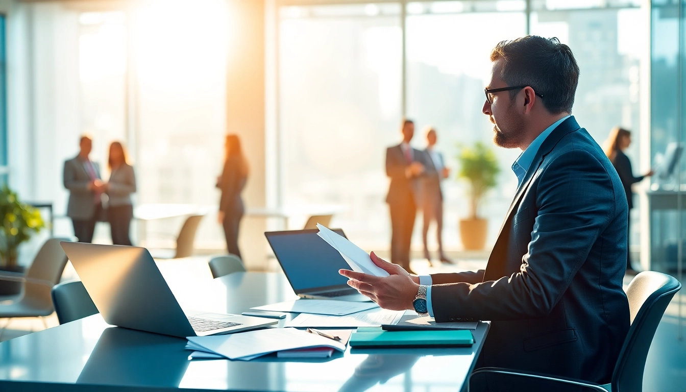 Headhunter Ingenieure in einem modernen Büro, präsentiert erfolgreiche Kandidaten durch energetische Gespräche.
