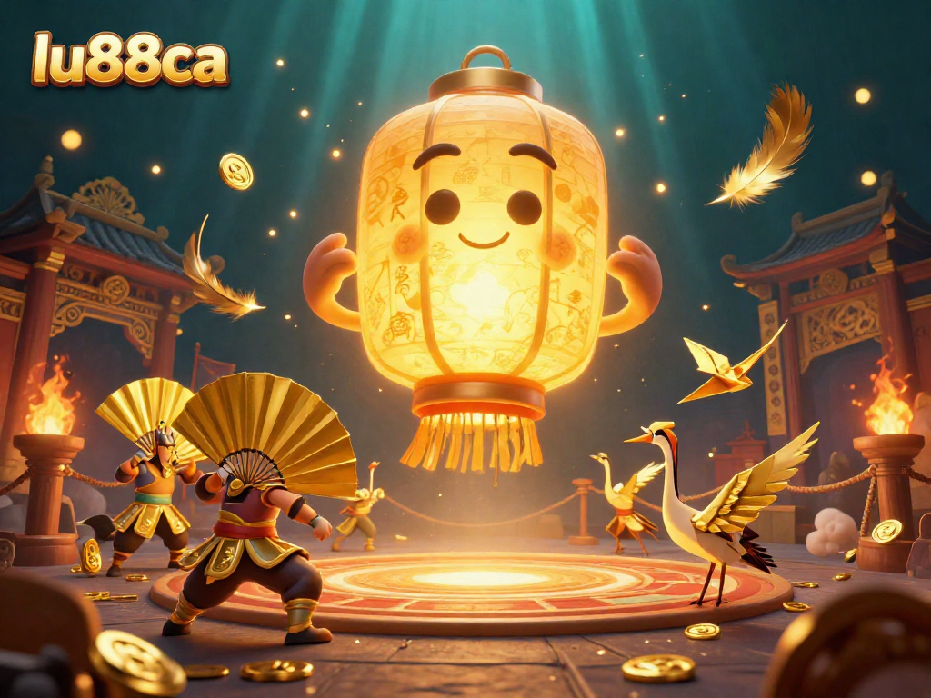 Enhance your gameplay with lu88ca's vibrant casino scene filled with golden treasures and dynamic characters.