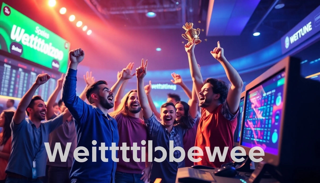 Celebrate your wins with top wettanbieter at a vibrant betting terminal filled with excitement.
