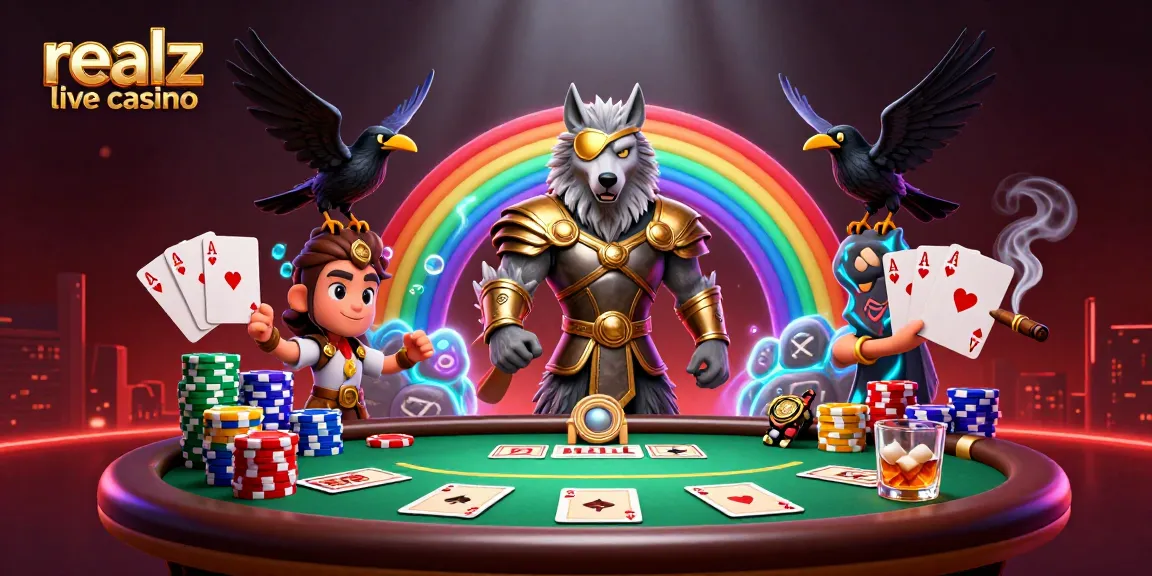 Realz Live Casino: Echte Croupiers und spannende Spiele in einer dynamischen 3D-Illustration