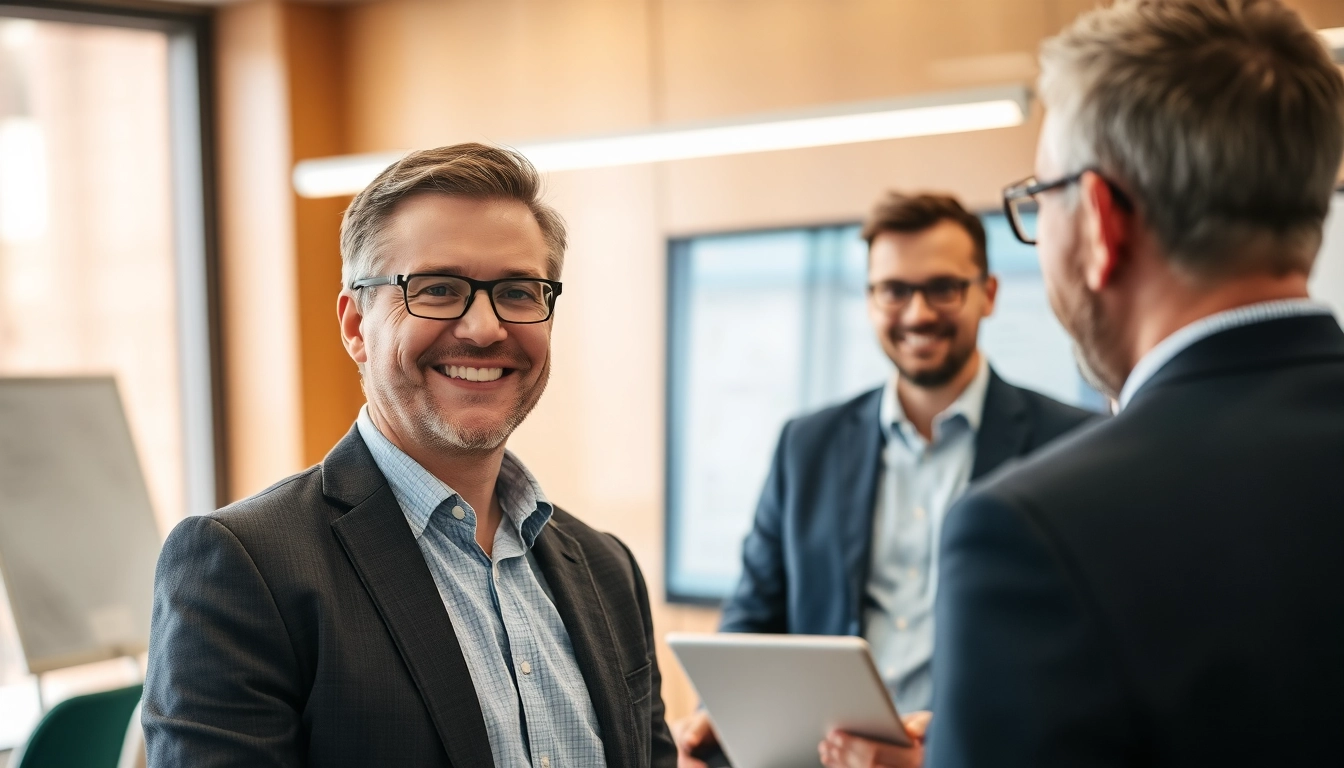 Headhunter IT führt ein Gespräch mit einem IT-Experten in einem modernen Büro.