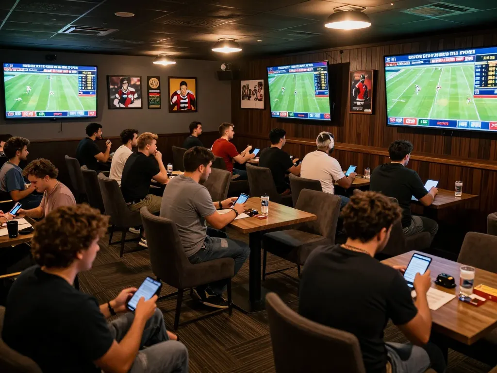 Tỷ lệ kèo nhà cái shown live during a thrilling sports betting event with fans engaged