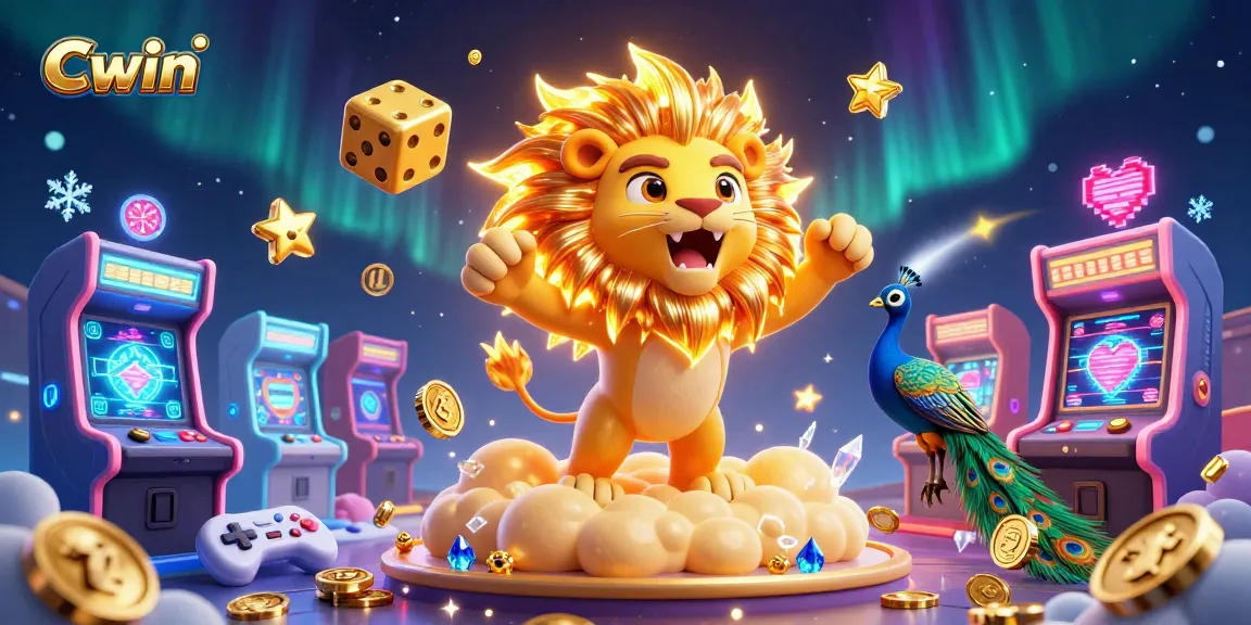 Cwin’s vibrant 3D casino scene showcases dynamic elements of play and excitement.