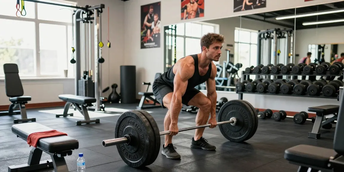 Kraftsportler hebt Gewichte in dynamischer Anabolika Shop Deutschland Umgebung und zeigt Stärke und Entschlossenheit im modernen Fitnessstudio.