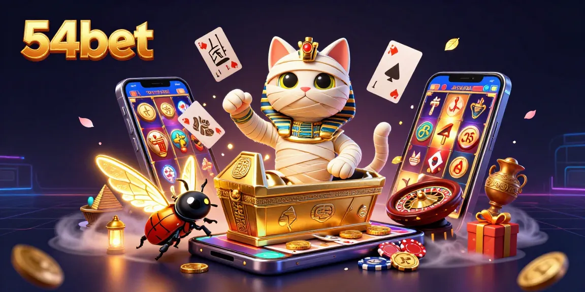 Experience the excitement at 54bet with vibrant gaming elements and dynamic characters in action.