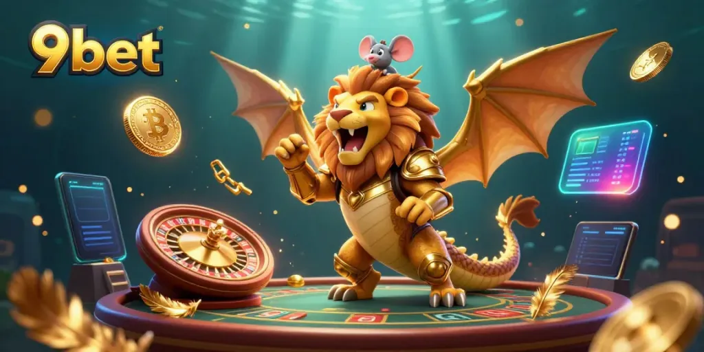 Experience thrilling live casino action with 9bet's dynamic golden chimera and stunning game elements.