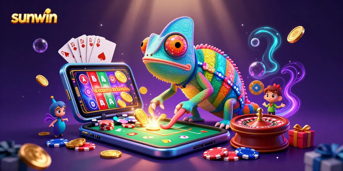 Experience thrilling gaming moments at Sunwin with colorful slots, dynamic characters, and vibrant elements.