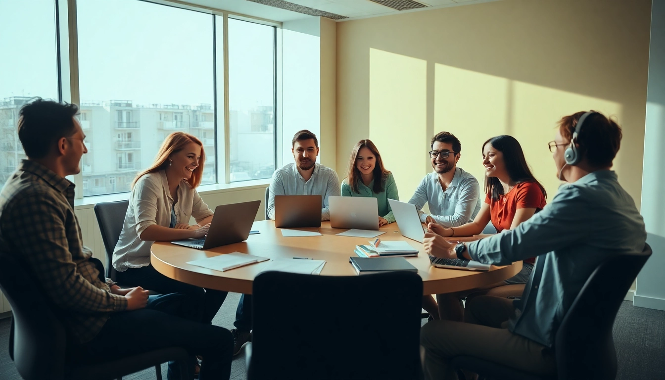 Erlebe die Energie des "Jetzt starten" in einem modernen Büro, wo Teams zusammenarbeiten.
