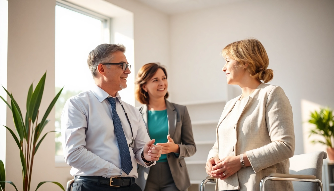Gespräch zwischen einem Headhunter und einer Pflegekraft, die den Prozess der Personalvermittlung erörtern, Headhunter Pflegekräfte im Fokus.