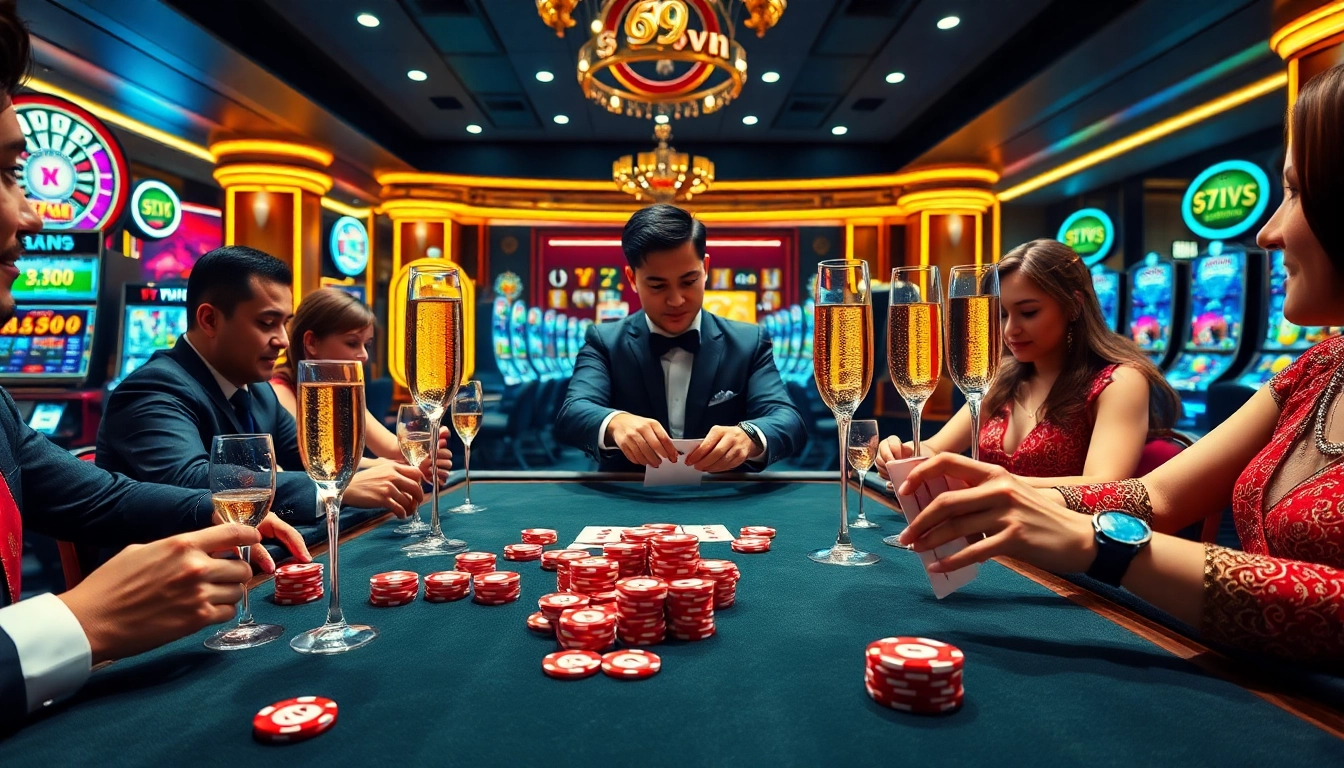 Exciting gaming at 69VN with players engaging in high-stakes casino action.