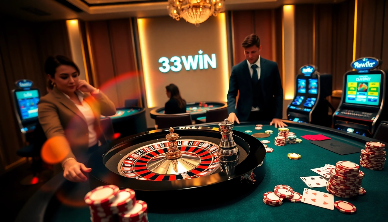 Experience the thrill of online gambling at 33WIN with exciting games and luxurious environments.